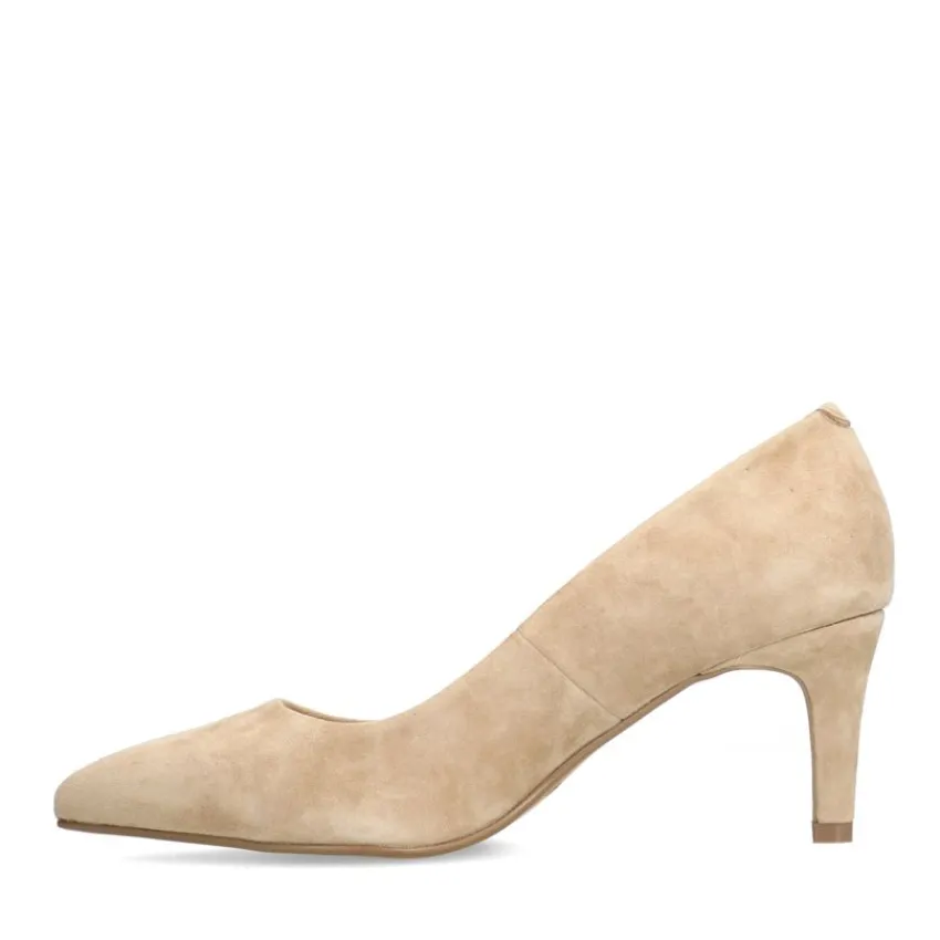 Manfield Beige suède pumps^DAMES Pumps