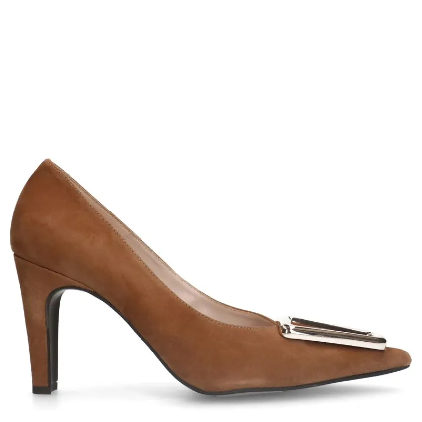 Manfield Beige suède pumps^DAMES Pumps