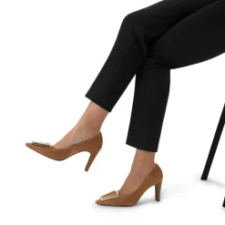 Manfield Beige suède pumps^DAMES Pumps