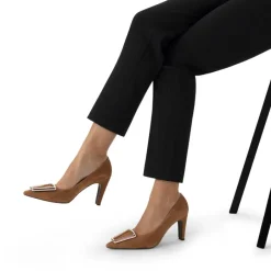 Manfield Beige suède pumps^DAMES Pumps