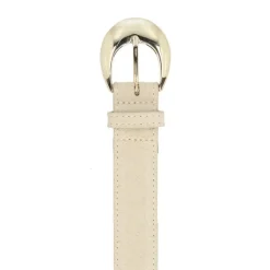 Manfield Beige suède riem^ Riemen