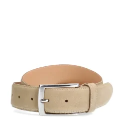 Manfield Beige suède riem^ Riemen
