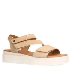 No Stress Beige suède sandalen^DAMES Sandalen