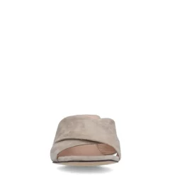 Manfield Beige suède sandalen met hak^DAMES Sandalen