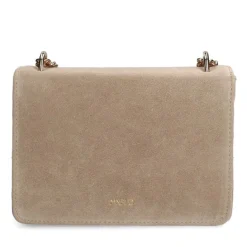 Manfield Beige suède schoudertas^ Schoudertassen