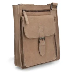 No Stress Beige suède schoudertas^Heren Heren Tassen|Schoudertassen