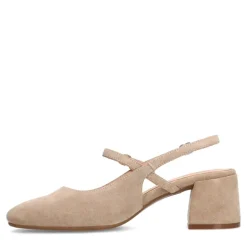 Manfield Beige suède slingbacks^DAMES Pumps|Slingbacks