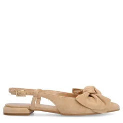 Manfield Beige suède slingbacks^DAMES Pumps|Slingbacks