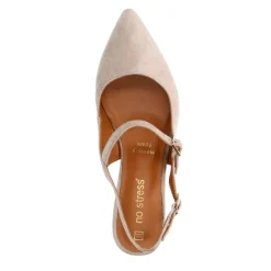 No Stress Beige suède slingbacks^DAMES Pumps|Slingbacks