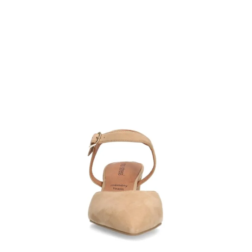 No Stress Beige suède slingbacks^DAMES Pumps|Slingbacks