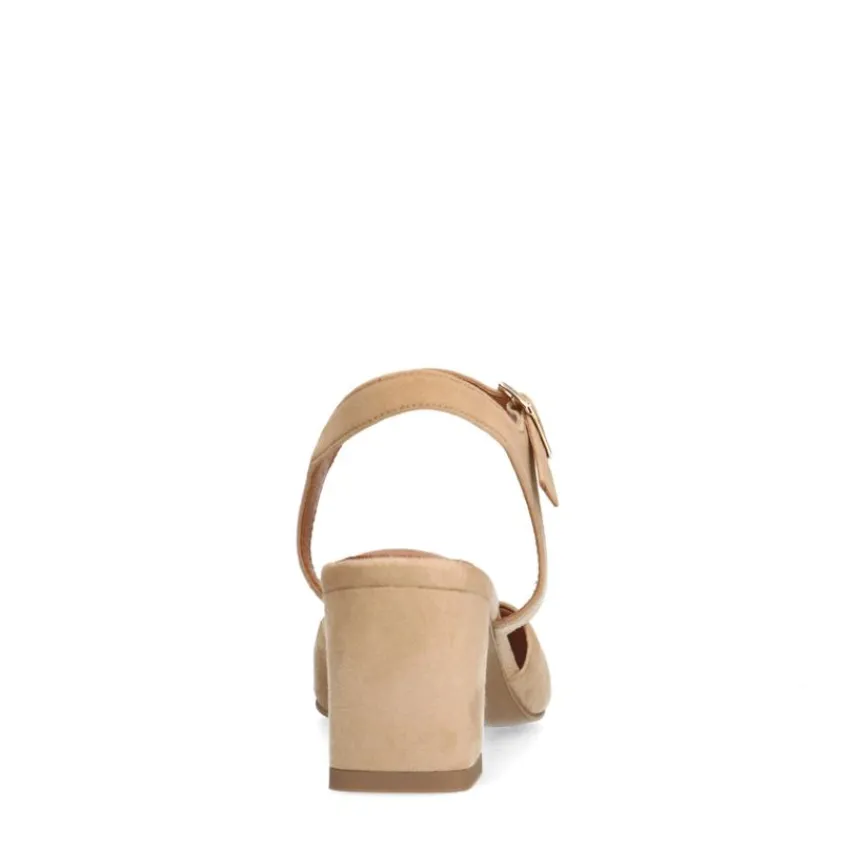 No Stress Beige suède slingbacks^DAMES Pumps|Slingbacks