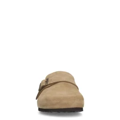 Manfield Beige suède slip ons^Heren Slippers & Sandalen