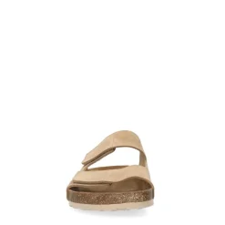 Manfield Beige suède slippers^Heren Slippers & Sandalen