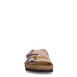 Manfield Beige suède slippers^Heren Slippers & Sandalen