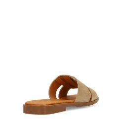 Manfield beige suède slippers^DAMES Slippers