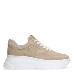 Manfield Beige suède sneakers^DAMES Sneakers