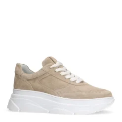 Manfield Beige suède sneakers^DAMES Sneakers