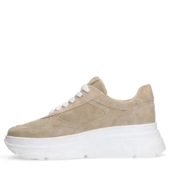 Manfield Beige suède sneakers^DAMES Sneakers