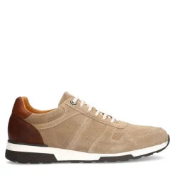 Van Lier Beige suède sneakers^Heren Sneakers
