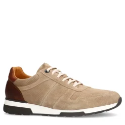 Van Lier Beige suède sneakers^Heren Sneakers