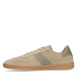 Manfield Beige suède sneakers^Heren Sneakers
