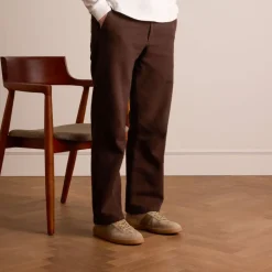 Manfield Beige suède sneakers^Heren Sneakers