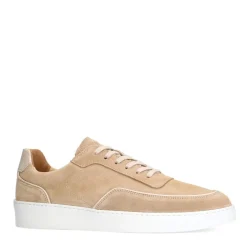 Manfield Beige suède sneakers^Heren Sneakers
