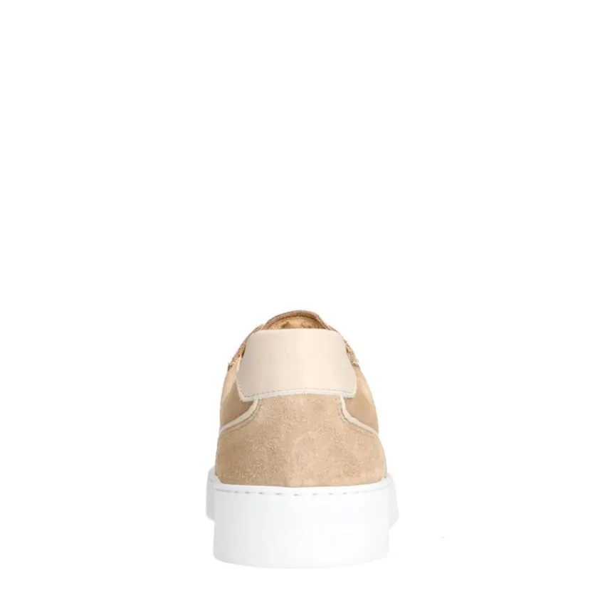Manfield Beige suède sneakers^Heren Sneakers