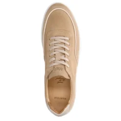 Manfield Beige suède sneakers^Heren Sneakers