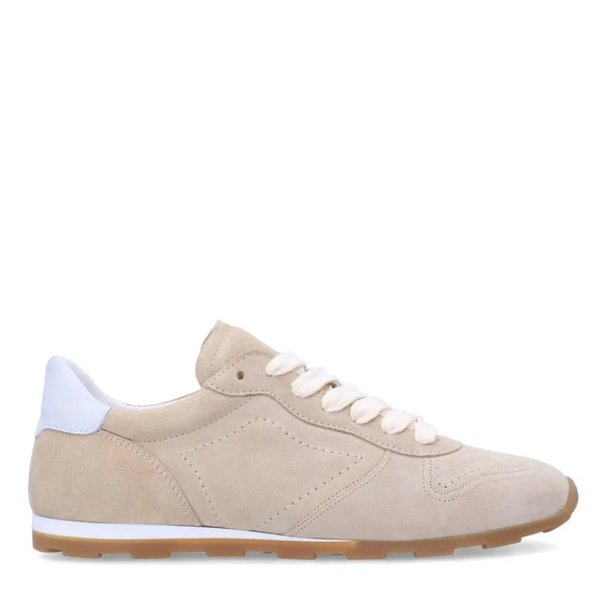 Manfield Beige suéde sneakers^DAMES Sneakers