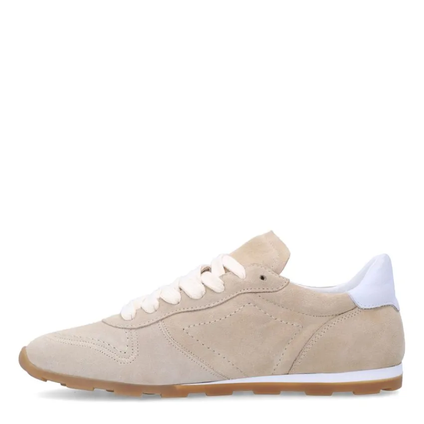 Manfield Beige suéde sneakers^DAMES Sneakers