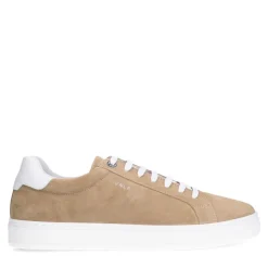 Van Lier Beige suède sneakers^Heren Sneakers