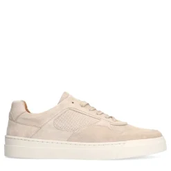 Manfield Beige suède sneakers^Heren Sneakers