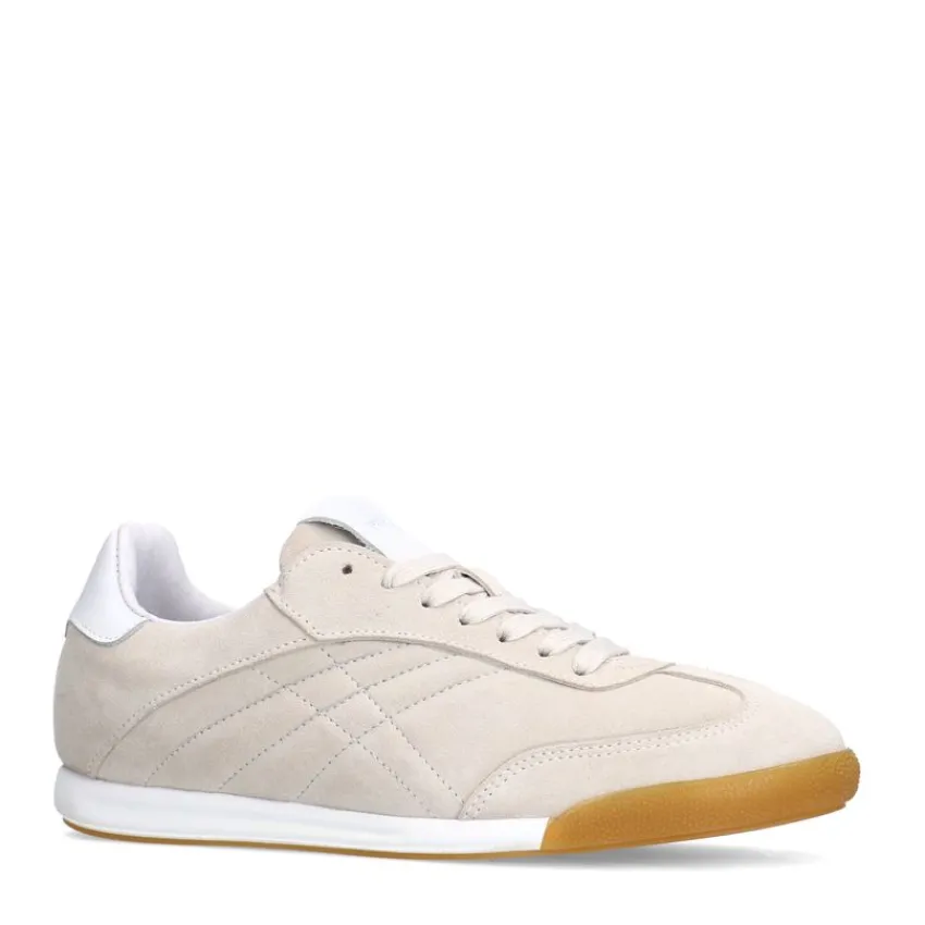 Manfield Beige suède sneakers^DAMES Sneakers