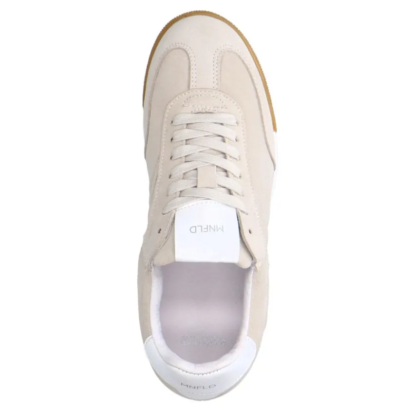 Manfield Beige suède sneakers^DAMES Sneakers