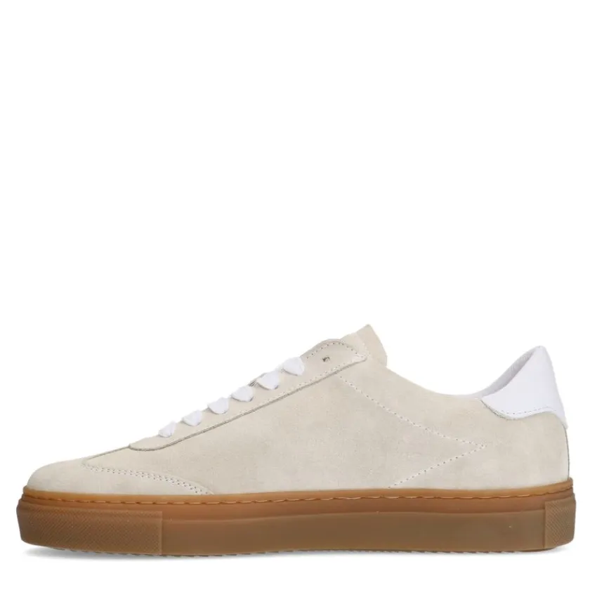 Manfield Beige suède sneakers^DAMES Sneakers