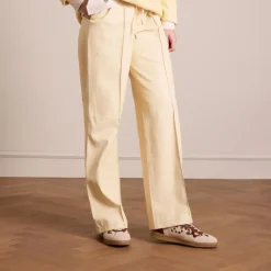 Manfield Beige suède sneakers met cow details^DAMES Sneakers