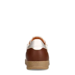 Manfield Beige suède sneakers met cow details^DAMES Sneakers