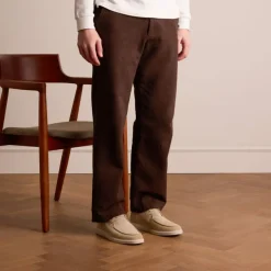 Manfield Beige suède veterboots^Heren Boots