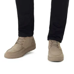 Manfield Beige suède veterboots^Heren Boots