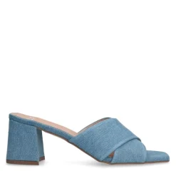Manfield Blauwe denim pumps^DAMES Sandalen