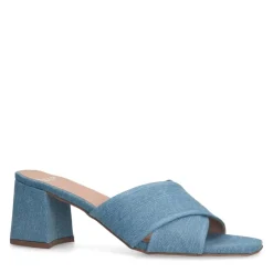 Manfield Blauwe denim pumps^DAMES Sandalen