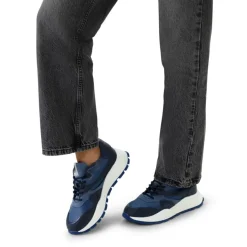 Manfield Blauwe denim sneakers^DAMES Sneakers