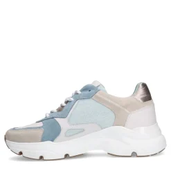 Manfield Blauwe denim sneakers^DAMES Sneakers