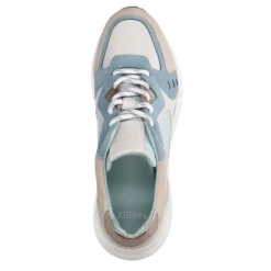Manfield Blauwe denim sneakers^DAMES Sneakers