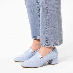 Manfield Blauwe lakleren pumps^DAMES Pumps