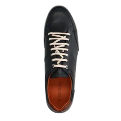 Van Lier Blauwe leren sneakers^Heren Sneakers