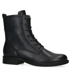 No Stress Blauwe leren veterlaarsjes^DAMES Enkellaarsjes