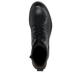 No Stress Blauwe leren veterlaarsjes^DAMES Enkellaarsjes