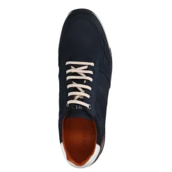 Van Lier Blauwe nubuck sneakers^Heren Sneakers